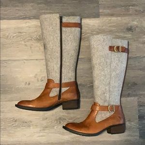 Born Oswego Cognac Natural Felt Boots